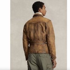 画像2: 予約商品 POLO RALPH LAUREN   Leather Newsboy Jacket  (2)