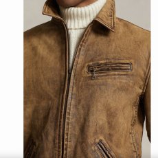 画像4: 予約商品 POLO RALPH LAUREN   Leather Newsboy Jacket  (4)