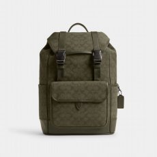 画像1: 予約商品 COACH   League Flap Backpack In Signature Canvas Jacquard (1)